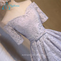 Elegant Lace Satin Sashes Bow Plus Size Prom Dress Short